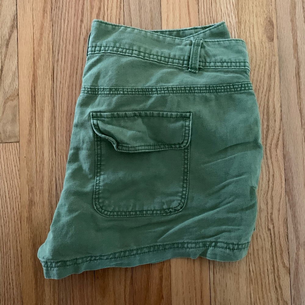 J. Crew army green shorts